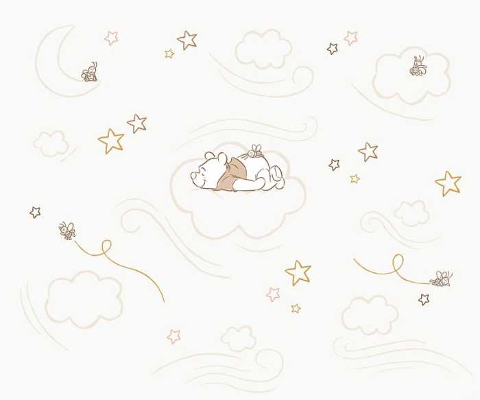 Standard Vlies Disney Winnie the Pooh Sleepy Little Bear