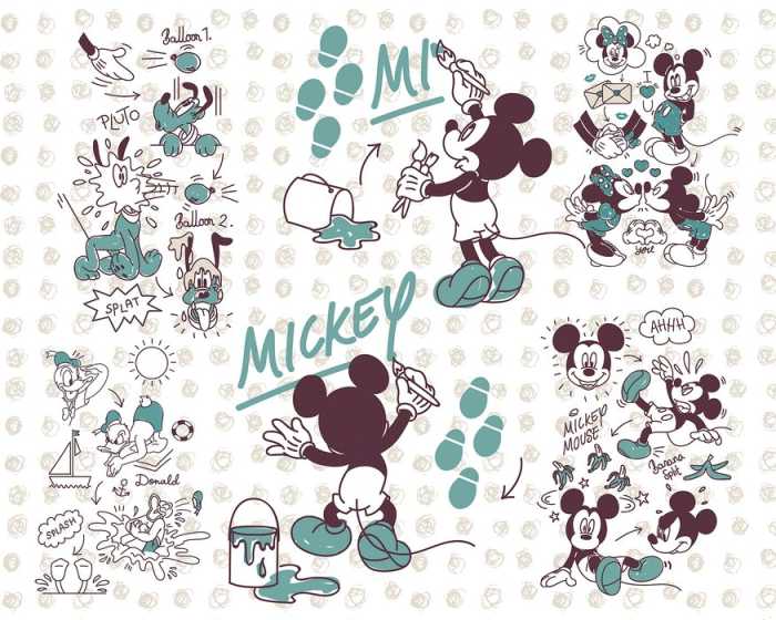 Standard Vlies Mickey and Friends