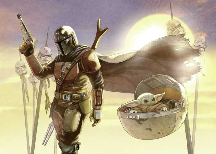 Standard Vlies Star Wars The Mandalorian and Grogu Mission