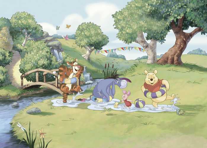 Standard Vlies Disney Winnie the Pooh Friendship and Fun