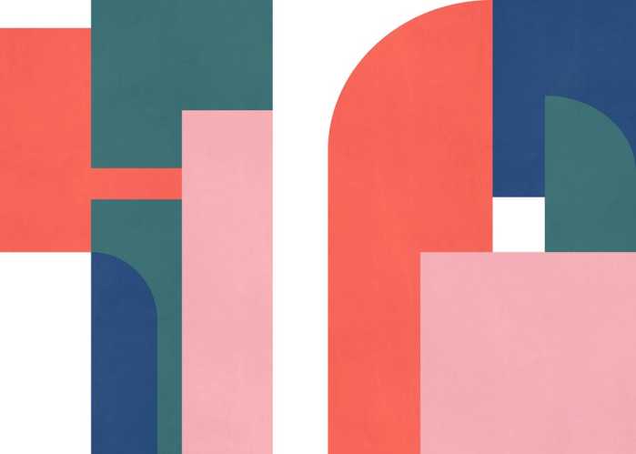 Standard Vlies Geometric Colours