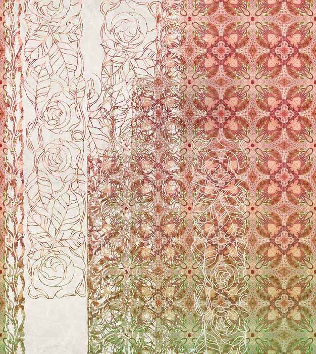 Standard Vlies Art Nouveau Rouge