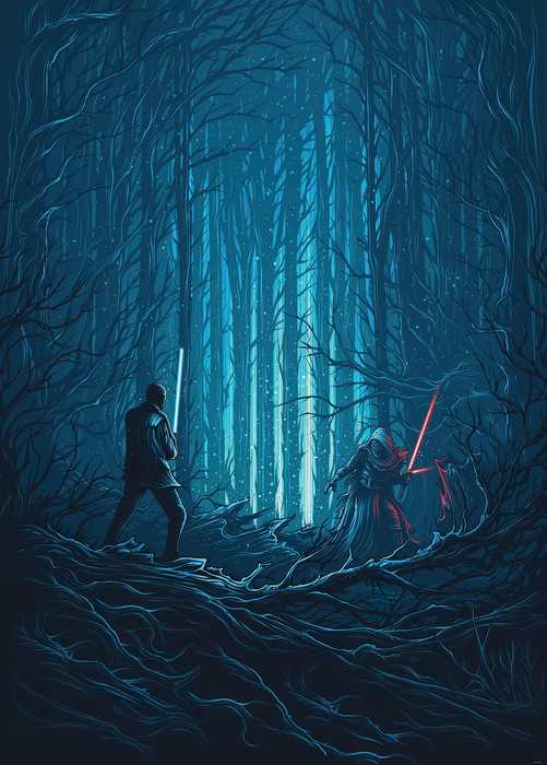 Standard Vlies Star Wars Wood Fight