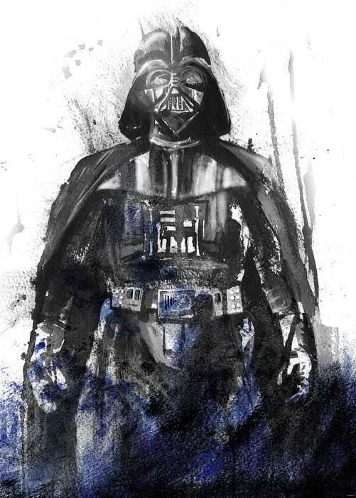 Standard Vlies Star Wars Watercolor Vader