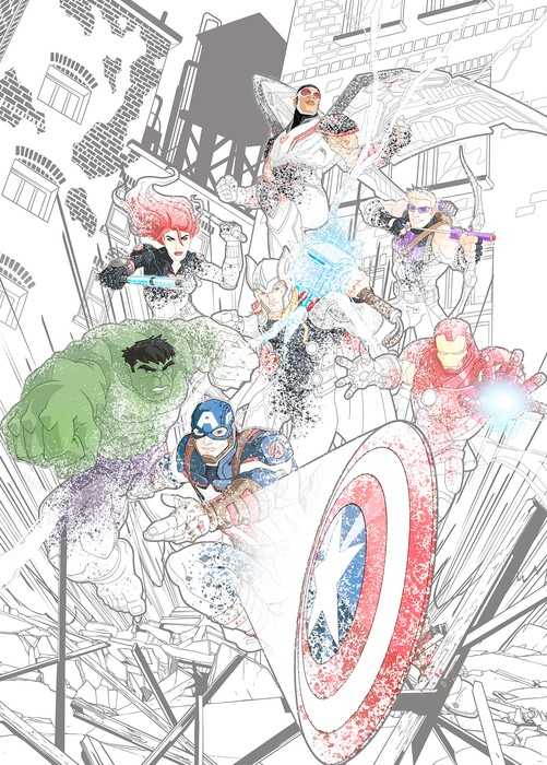 Standard Vlies Avengers Attack