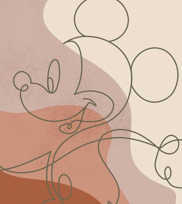 Standard Vlies Mickey Line Drawing