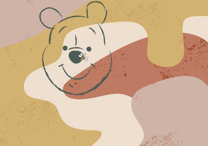 Standard Vlies Winnie the Pooh Bee