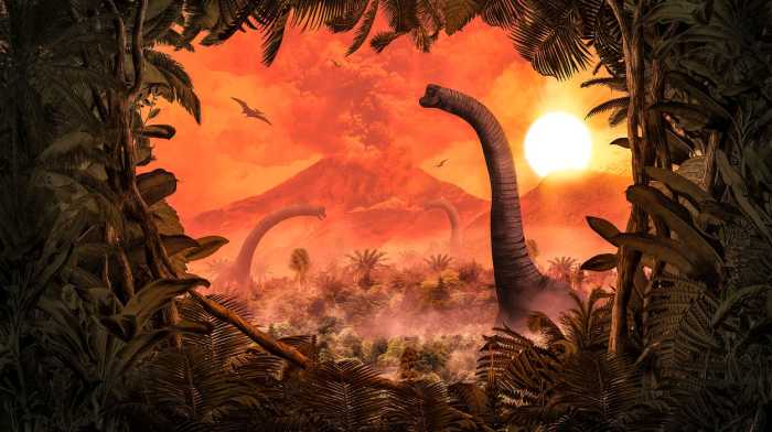 Standard Vlies Brachiosaurus Panorama