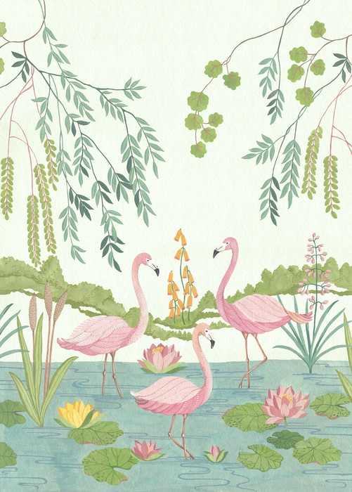 Standard Vlies Flamingo Vibes