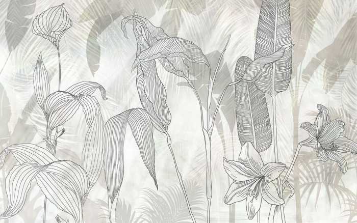 Premium Vlies Linierte Lilien