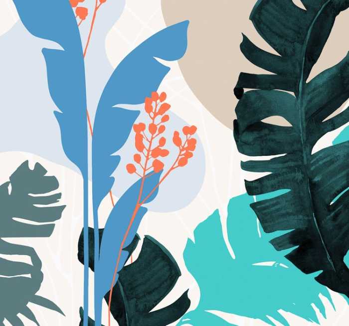 Standard Vlies Tropical Shapes