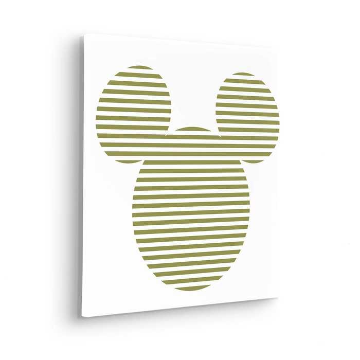 Vlies Bild auf Keilrahmen/ Echtholzrahmen Mickey Horizontal Stripes