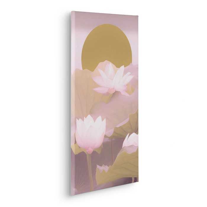 Vlies Bild auf Keilrahmen/ Echtholzrahmen Ombré Rosé
