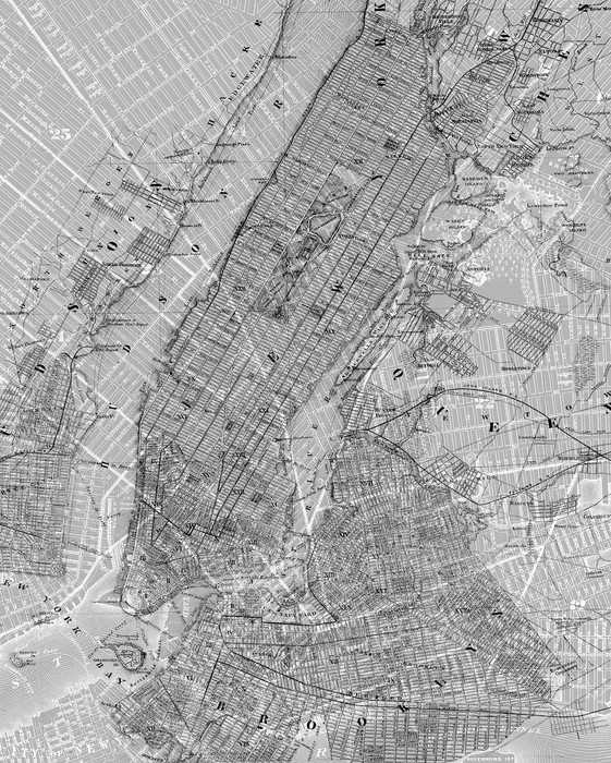 Premium Vlies NYC Map