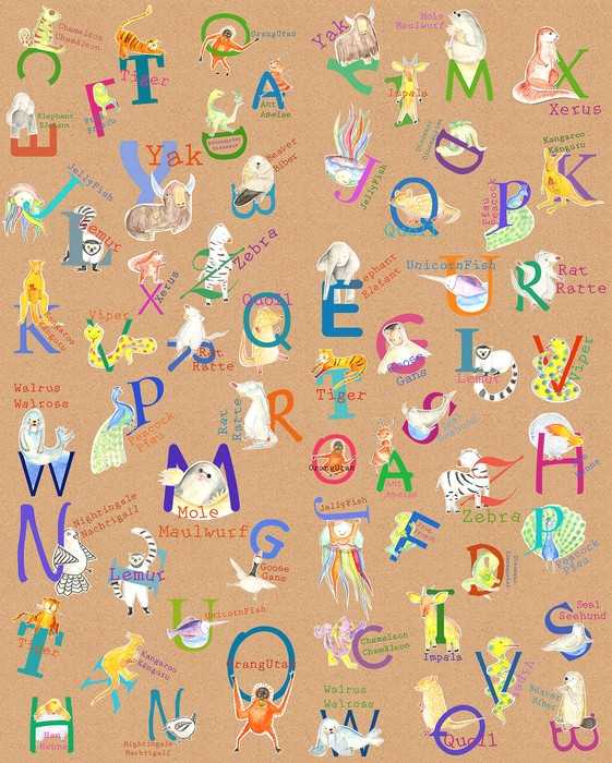 Premium Vlies Animals A-Z