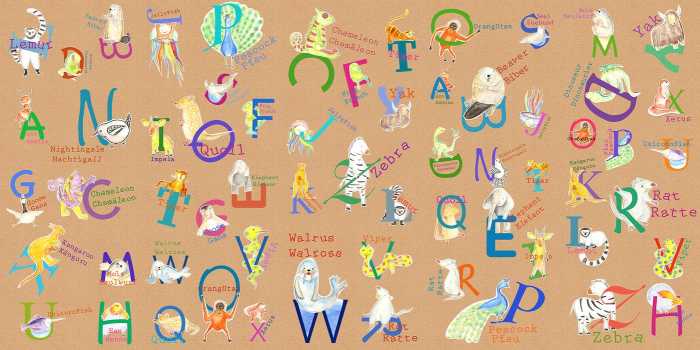 Premium Vlies Animals A-Z