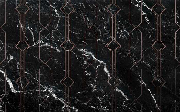 Premium Vlies Marble Black