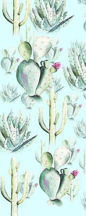 Premium Vlies Cactus Blue