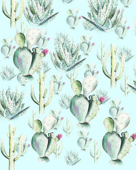 Premium Vlies Cactus Blue