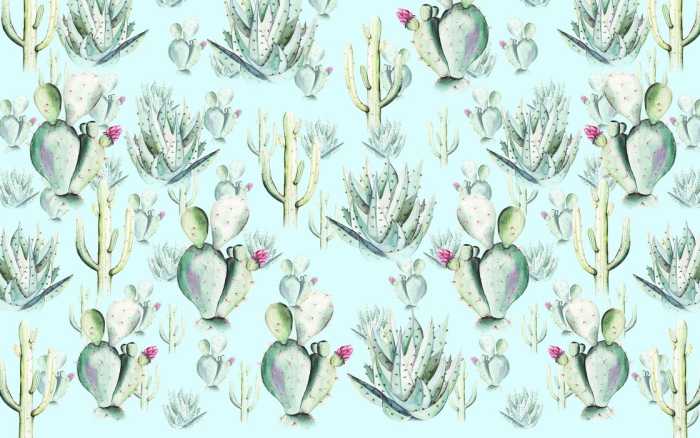 Premium Vlies Cactus Blue