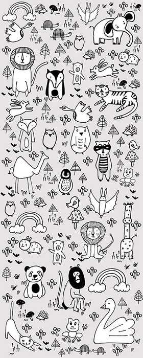 Premium Vlies Scribble Park