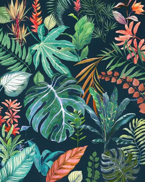 Premium Vlies Colourful Leaves