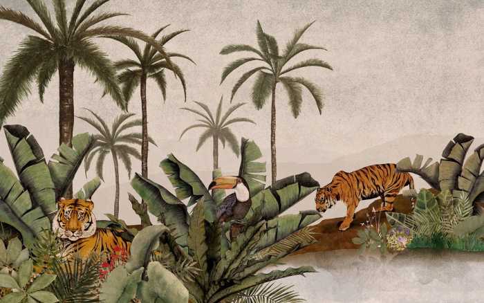 Premium Vlies Tiger Jungle