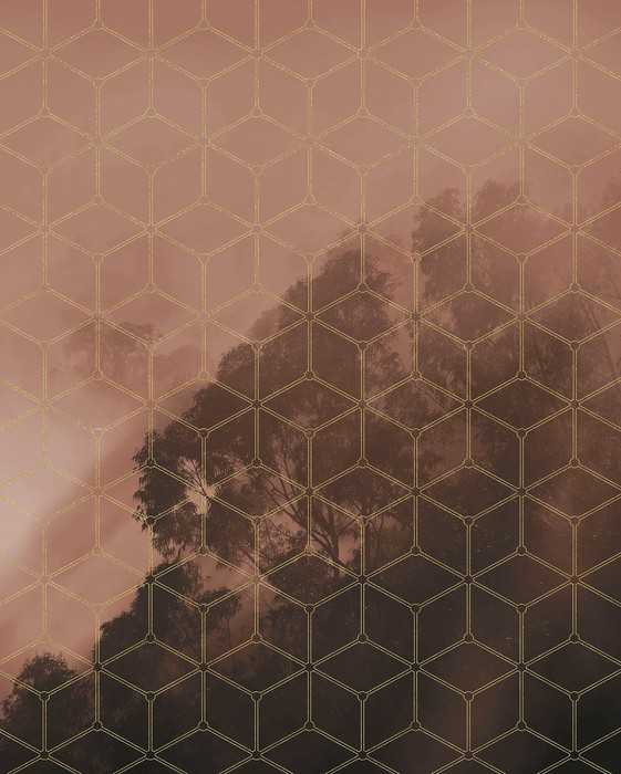 Premium Vlies Golden Grid