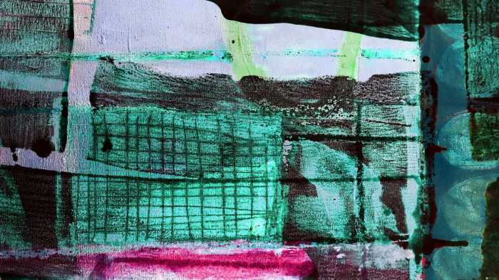 Premium Vlies Grid Falling mint