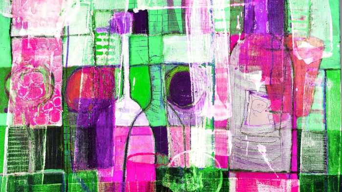 Premium Vlies Tableau Living green