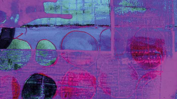 Digitaldrucktapete Cells Wrapping pink-blue