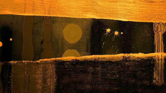 Premium Vlies Moon Shining orange
