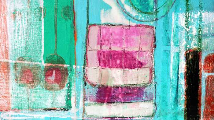 Premium Vlies Glasses Gleaming mint-pink