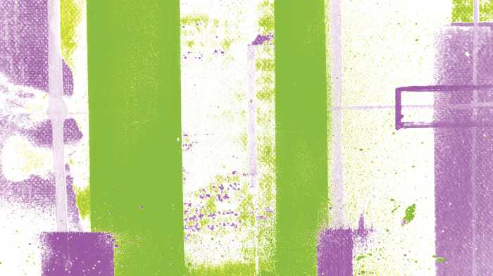 Digitaldrucktapete Traces Drizzling green-rose