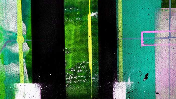 Premium Vlies Traces Drizzling black-mint
