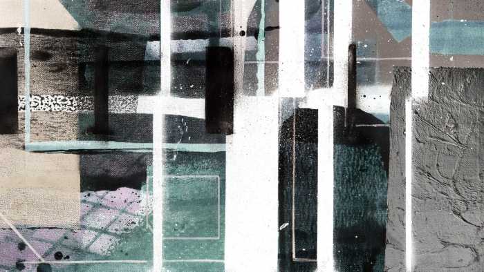 Premium Vlies Cuboids Linedup grey-green