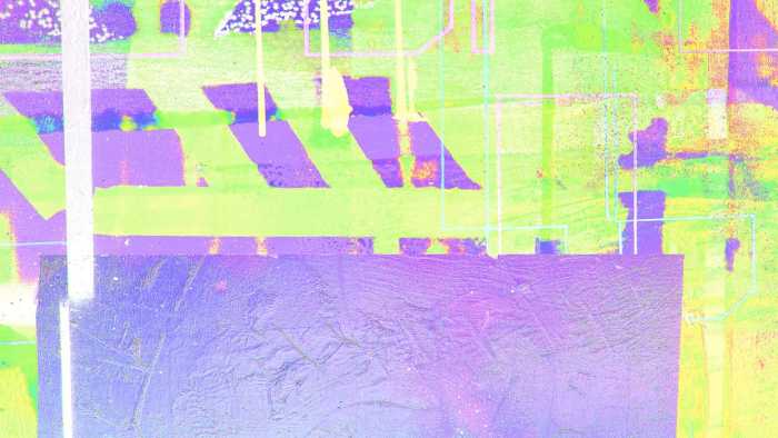 Premium Vlies Alleys Rainy yellow-violett