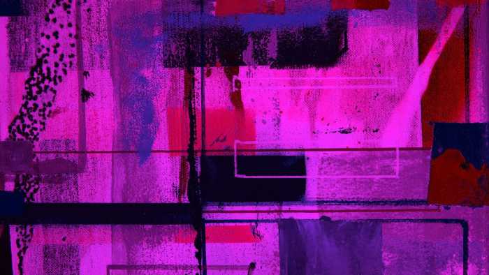 Premium Vlies Liquids Dripping pink-blue