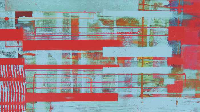 Digitaldrucktapete Layers Swimming red-ice