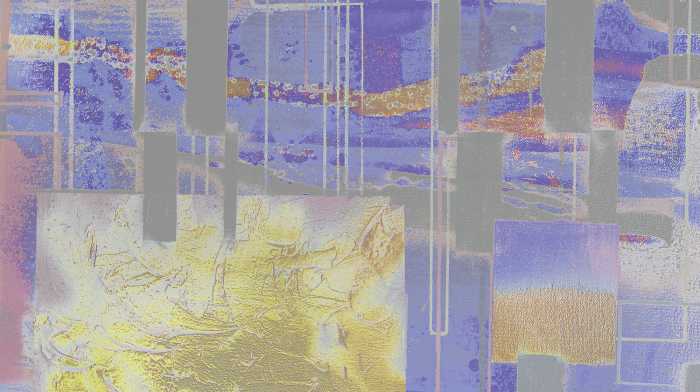 Digitaldrucktapete Squares Dropping violett
