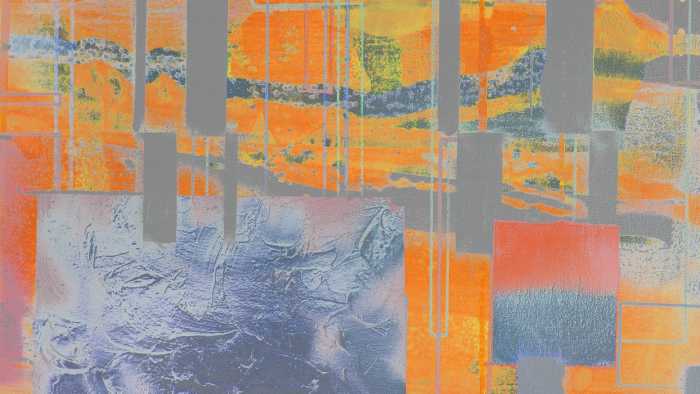 Premium Vlies Squares Dropping orange