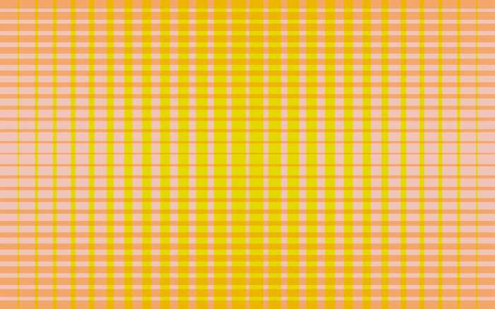 Premium Vlies Chequered yellow-apricot