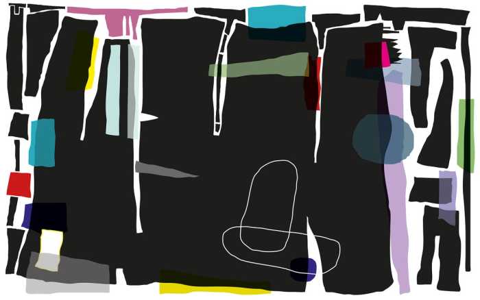 Premium Vlies Composition 3 white-black