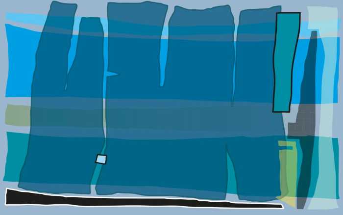 Premium Vlies Composition 4 blue-petrol