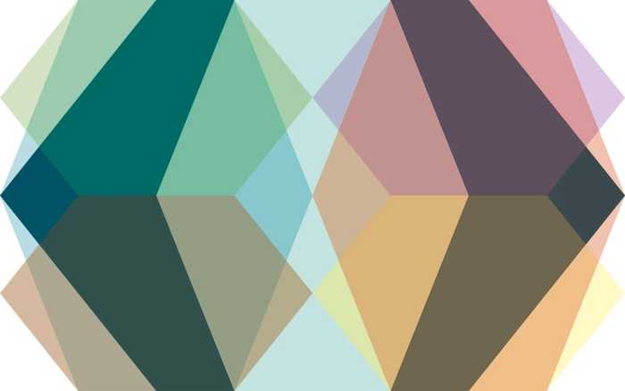 Premium Vlies Gem Stone Kite green-brown-rose