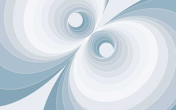 Premium Vlies Infinite Glimpse Duo white-bleu