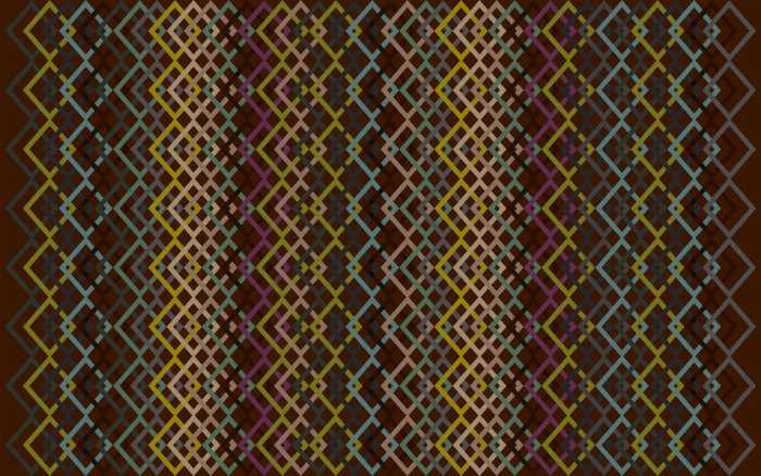 Premium Vlies Structure Rhombus mocca-brown