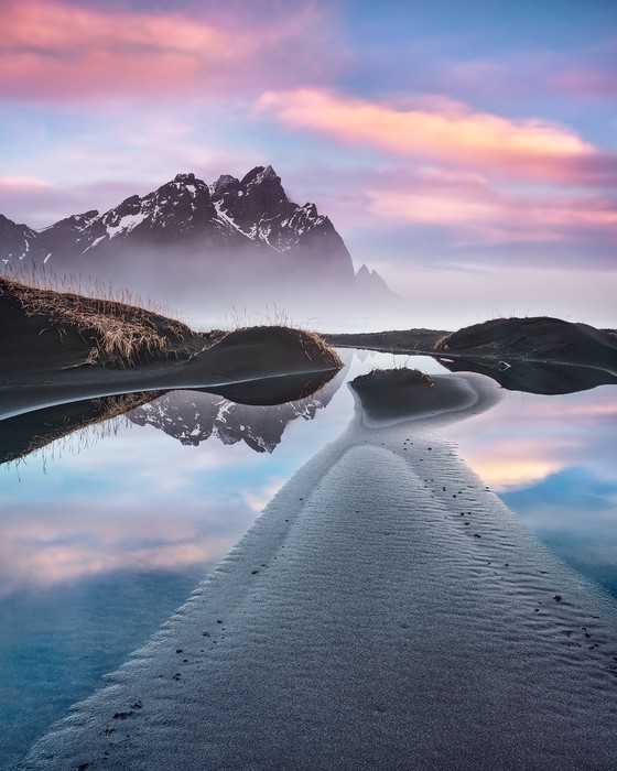 Premium Vlies Glowing Vestrahorn