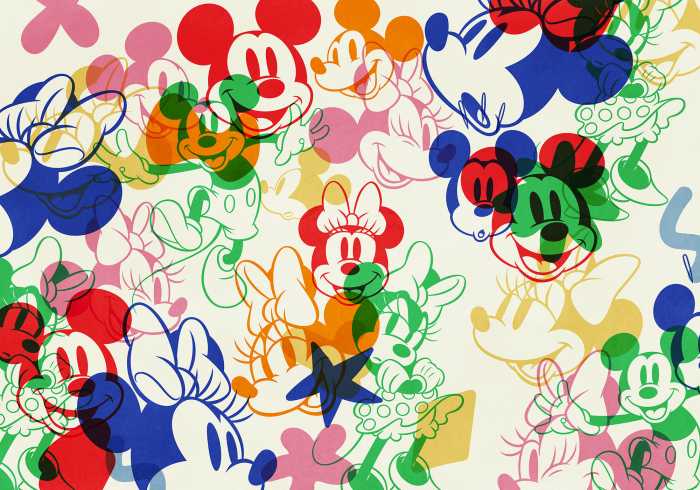 Digitaldrucktapete Mickey & Minnie Mixture