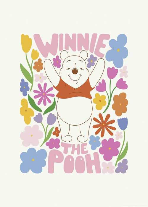 Poster Disney Winnie the Pooh Happy Botanical